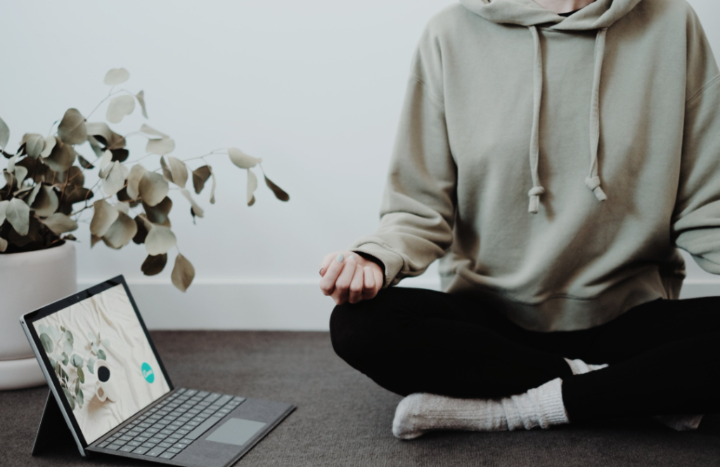 teenager meditating